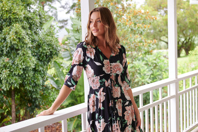 JAASE | PEACH WILD FLOWER INDIANA MAXI DRESS | Bohemian Love Runway
