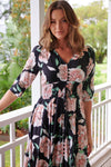 JAASE | PEACH WILD FLOWER INDIANA MAXI DRESS | Bohemian Love Runway