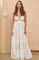  STATEMENT BY JAASE | BENITA MAXI DRESS COTTON CANDY WHITE | Bohemian Love Runway