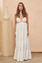  STATEMENT BY JAASE | BENITA MAXI DRESS COTTON CANDY WHITE | Bohemian Love Runway