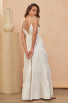  STATEMENT BY JAASE | BENITA MAXI DRESS COTTON CANDY WHITE | Bohemian Love Runway