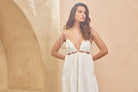  STATEMENT BY JAASE | BENITA MAXI DRESS COTTON CANDY WHITE | Bohemian Love Runway