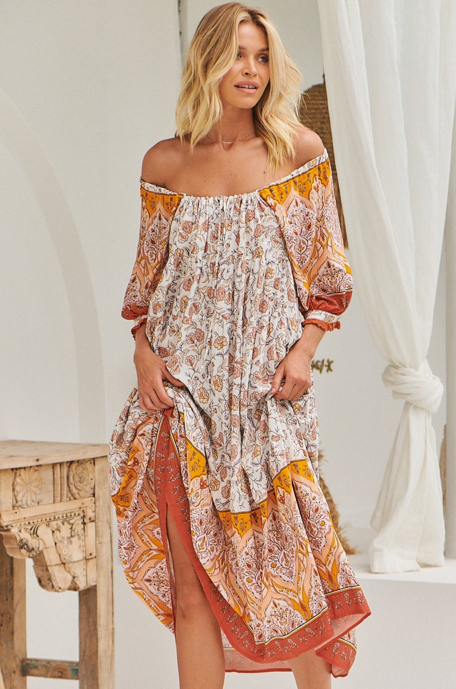  JAASE | QUINCY BLOSSOM MIDI DRESS | Bohemian Love Runway