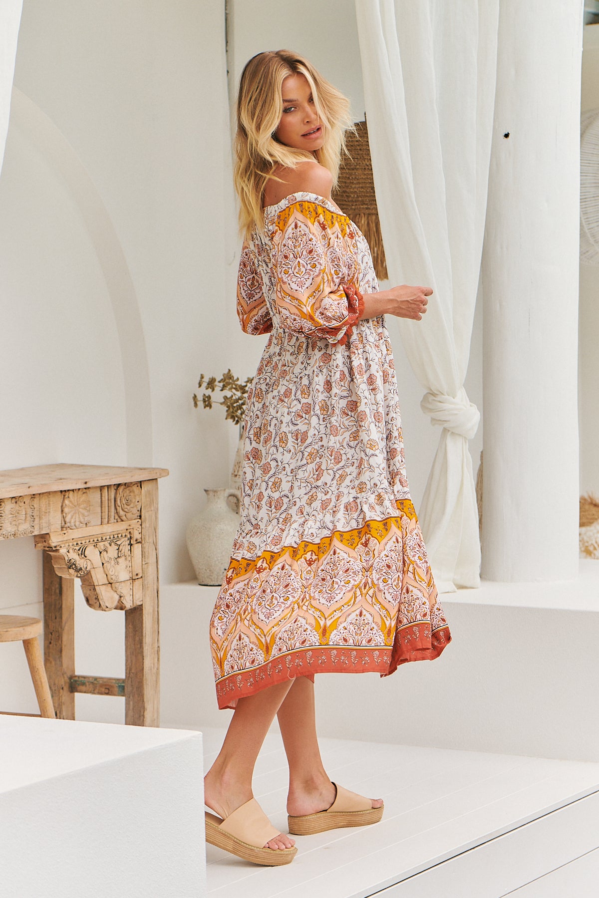  JAASE | QUINCY BLOSSOM MIDI DRESS | Bohemian Love Runway