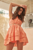  JAASE | HOLLIDAY CORAL OLIVIA MINI DRESS | Bohemian Love Runway