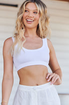  JAASE | ALEENA CROP TANK TOP WHITE | Bohemian Love Runway