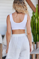  JAASE | ALEENA CROP TANK TOP WHITE | Bohemian Love Runway