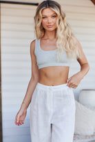  JAASE | ALEENA CROP TANK TOP GREY | Bohemian Love Runway