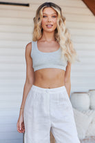  JAASE | ALEENA CROP TANK TOP GREY | Bohemian Love Runway
