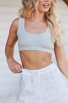  JAASE | ALEENA CROP TANK TOP GREY | Bohemian Love Runway