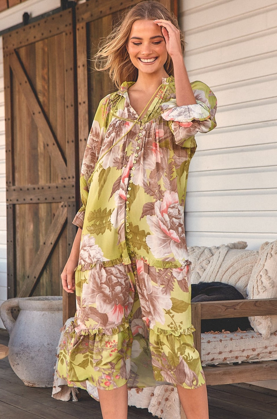  JAASE | MISTLETOE BRIANA MIDI DRESS | Bohemian Love Runway