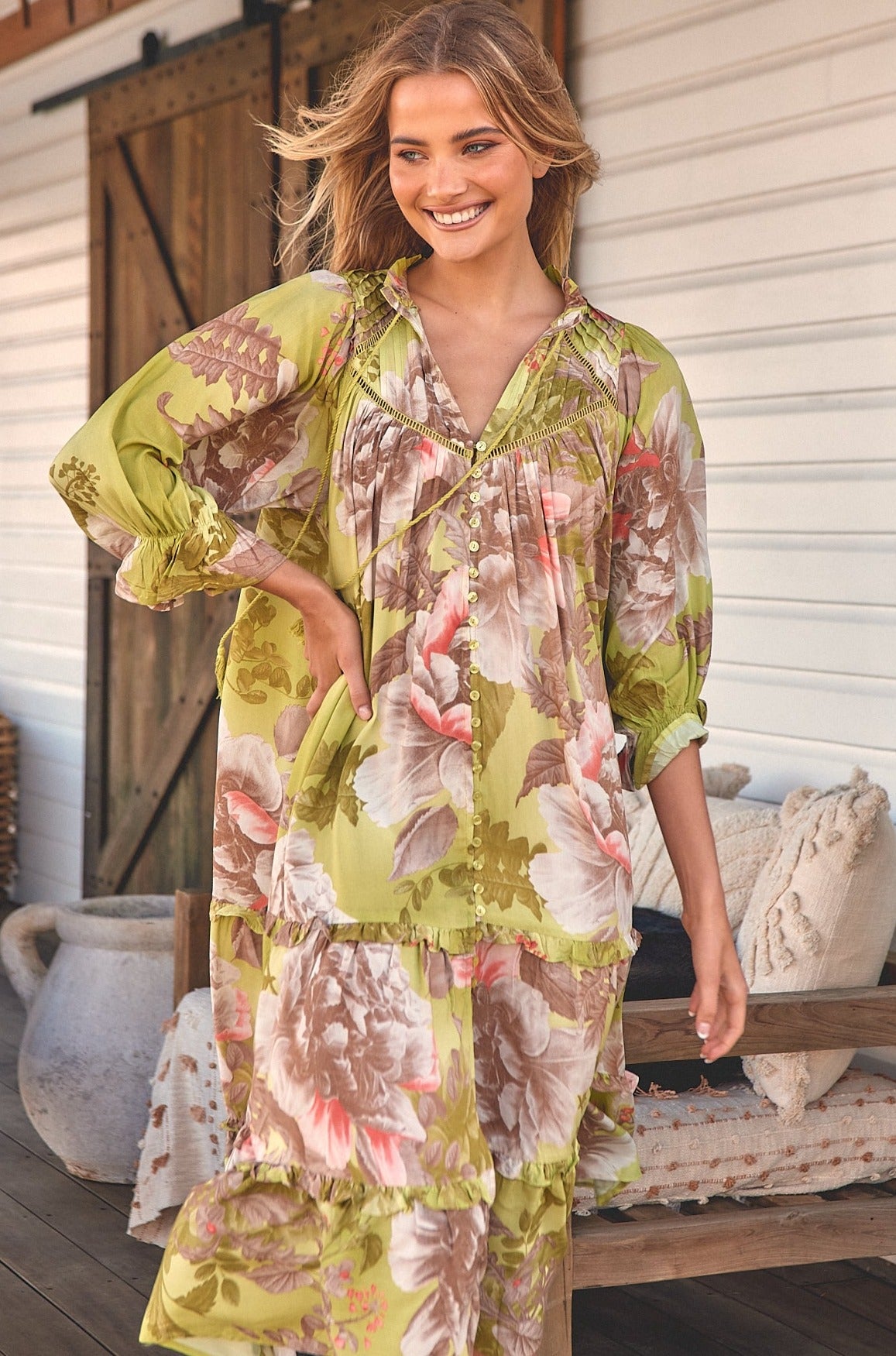  JAASE | MISTLETOE BRIANA MIDI DRESS | Bohemian Love Runway