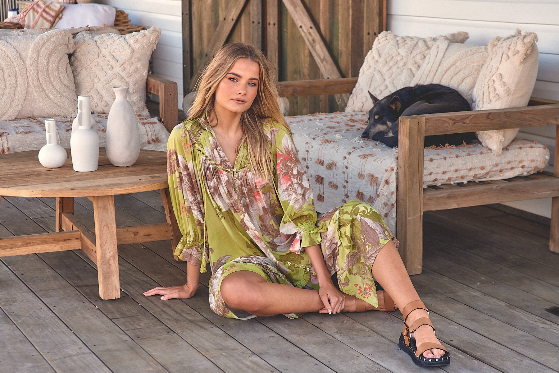  JAASE | MISTLETOE BRIANA MIDI DRESS | Bohemian Love Runway