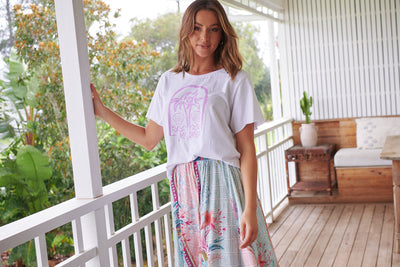 JAASE | MI AMOR T-SHIRT VINTAGE WHITE | Bohemian Love Runway