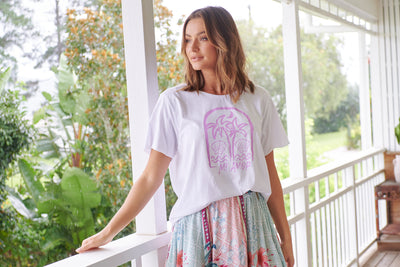 JAASE | MI AMOR T-SHIRT VINTAGE WHITE | Bohemian Love Runway