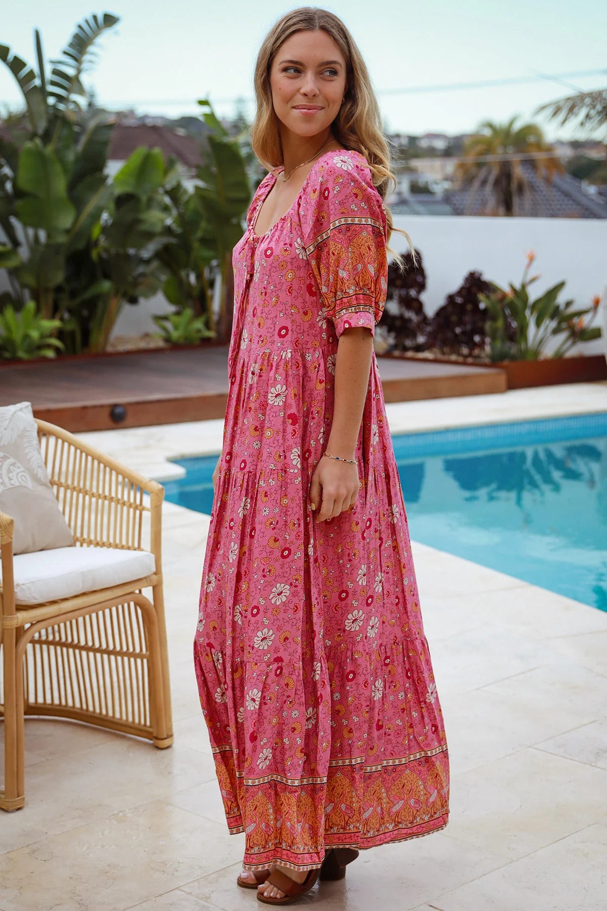  DREAMCATCHER | ALISON PUFF SLEEVE MAXI DRESS | Bohemian Love Runway