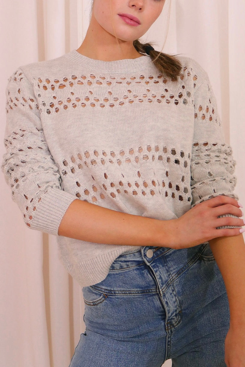  SLIDE SHOW | MELODY JANE KNIT SWEATER GREY | Bohemian Love Runway