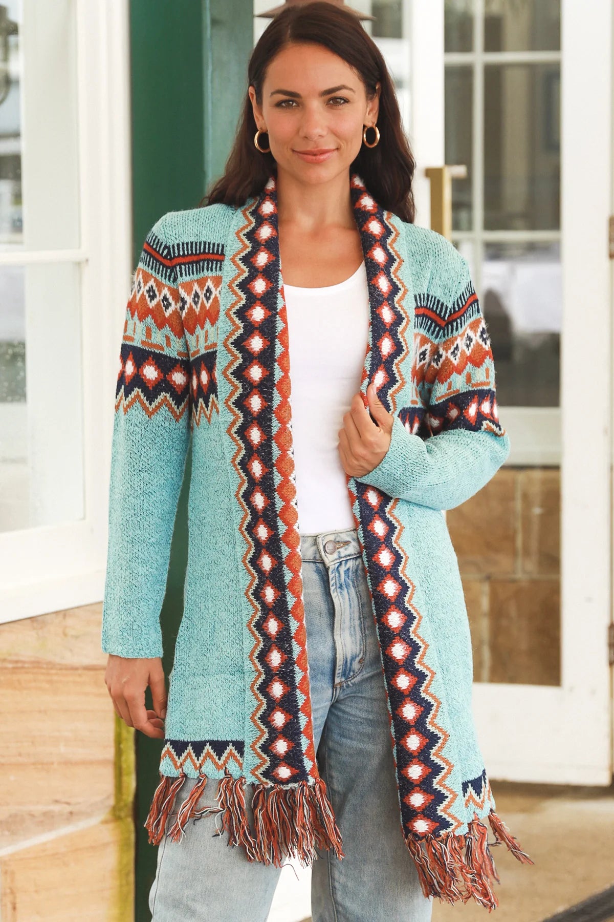 Cardigan boho hot sale