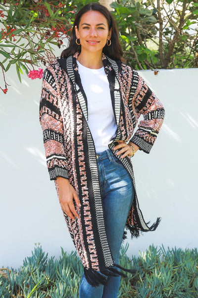 AVAMIA | ELIZA HOODIE KNIT CARDIGAN | Bohemian Love Runway
