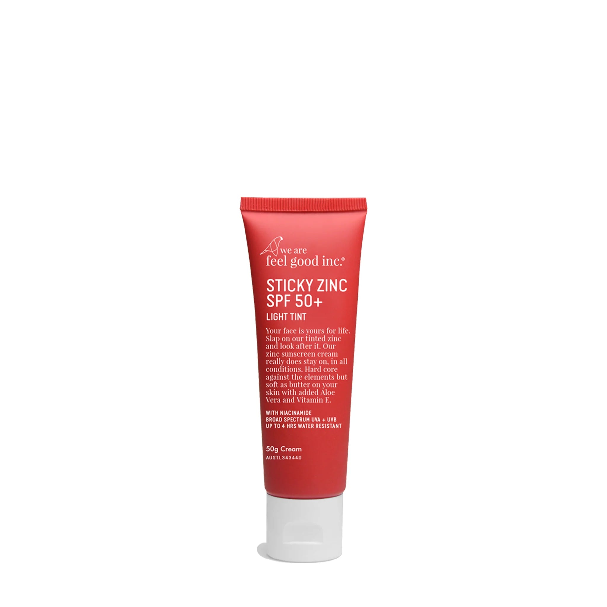  WE ARE FEEL GOOD INC | STICKY ZINC SPF 50+ LIGHT TINT | Bohemian Love Runway