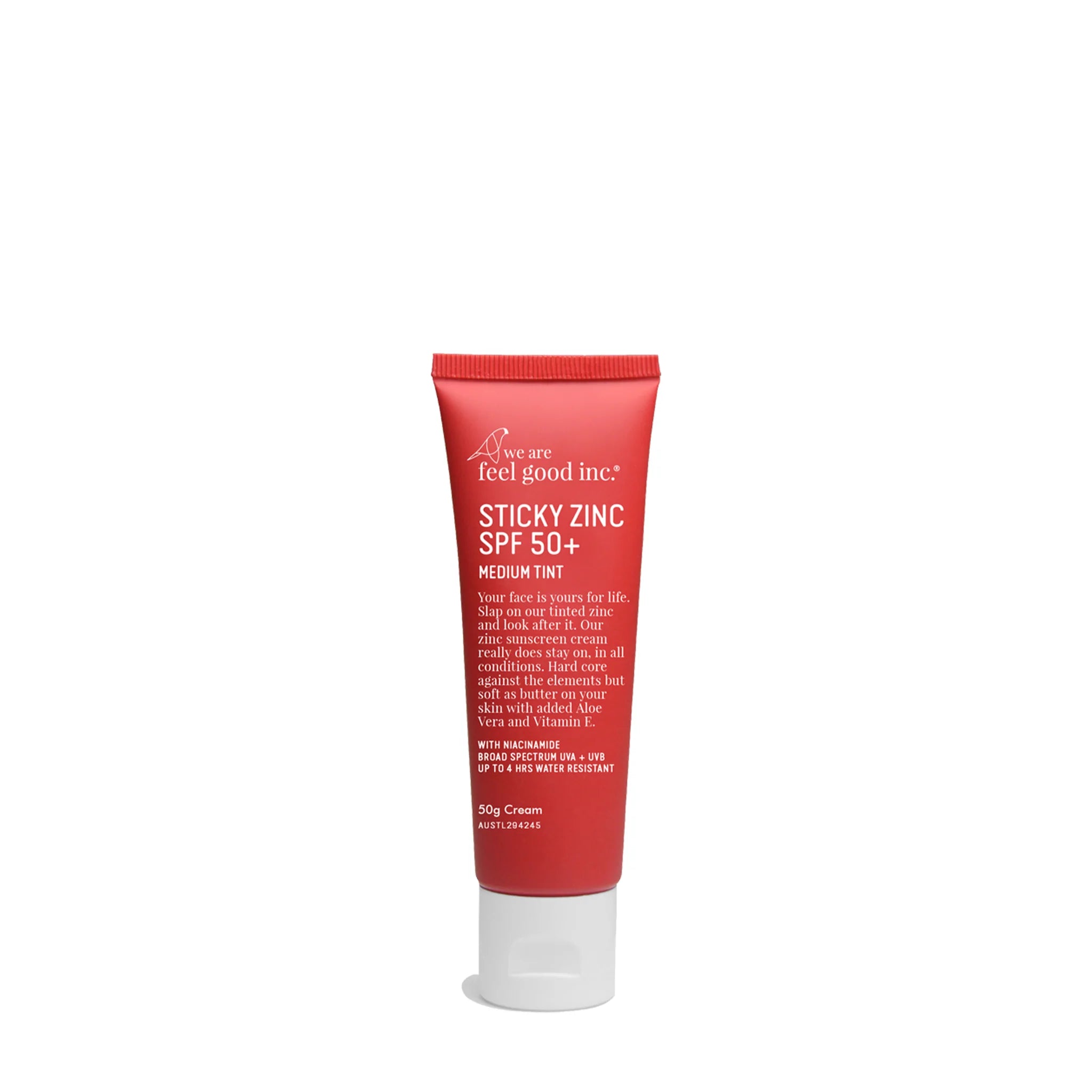  WE ARE FEEL GOOD INC | STICKY ZINC SPF 50+ MEDIUM TINT | Bohemian Love Runway