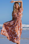 HONEY & STONE | PAPAYA FLORA MAXI DRESS | Bohemian Love Runway