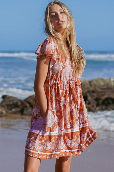 HONEY & STONE | PAPAYA ECHO MINI DRESS | Bohemian Love Runway