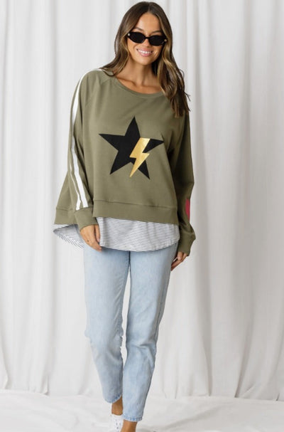 LOVE LILY | BIRDIE SWEAT KHAKI | Bohemian Love Runway