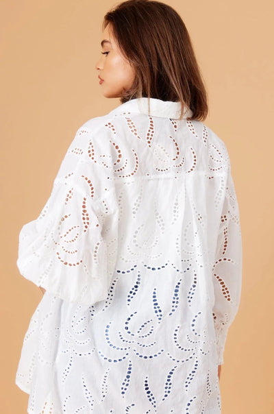 JATEA THE LABEL | DELLA SHIRT DRESS WHITE | Bohemian Love Runway