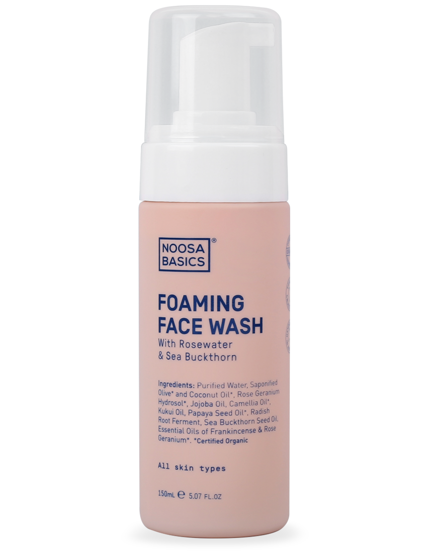 FOAMING FACE WASH WITH ROSEWATER + SEA BUCKTHORN